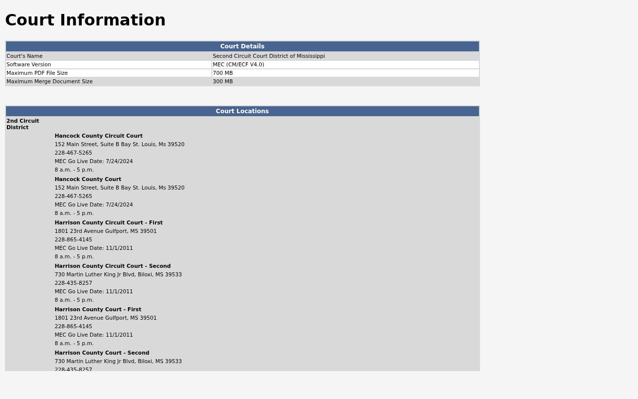 Hancock County bench warrant court information